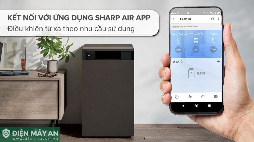 Máy lọc không khí Sharp FX-S120V-H 72W